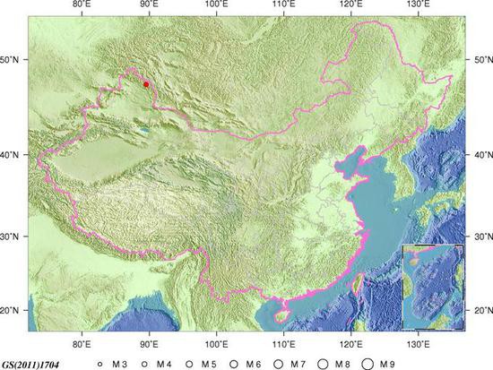 新疆阿勒泰富蘊(yùn)縣發(fā)生3.9級地震  震源深度6千米