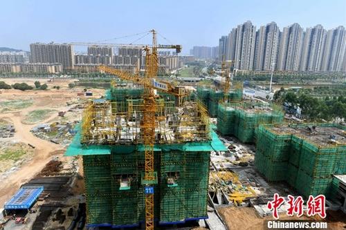 圖為福州一處在建住宅樓。(資料圖片)中新社記者 呂明 攝