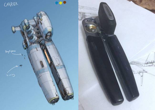 自由畫(huà)師科幻概念畫(huà)：PS4手柄也能變成宇宙飛船