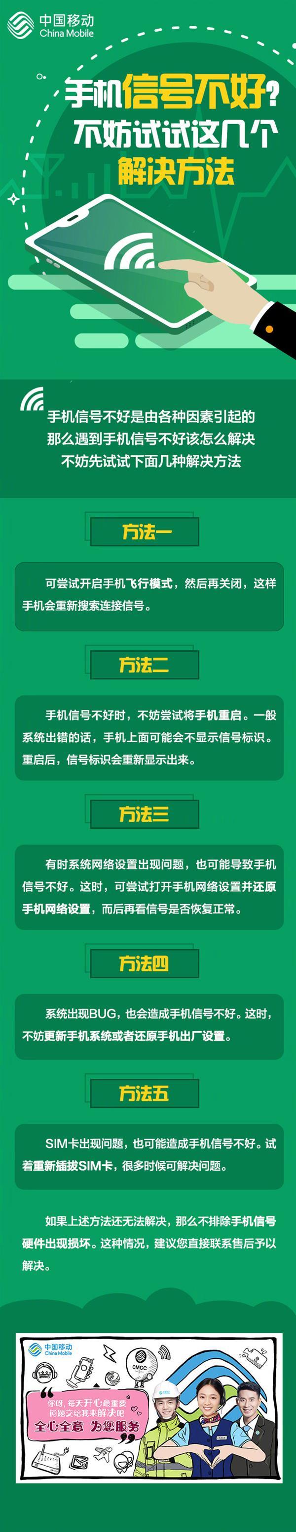 手機(jī)信號(hào)不好？中國(guó)移動(dòng)官方公布解決方法